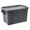 Rubbermaid Commercial Storage Tote W/ Lid, 14 gal, 27-4/5 in L x 27-1/2 in W x 10-7/10 in H, Gray, Plastic FG9S3000GRAY - alternate 1